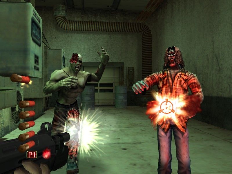 The House of the Dead III (Windows) screenshot: Weapon in 'The House of Dead 3' is shotgun