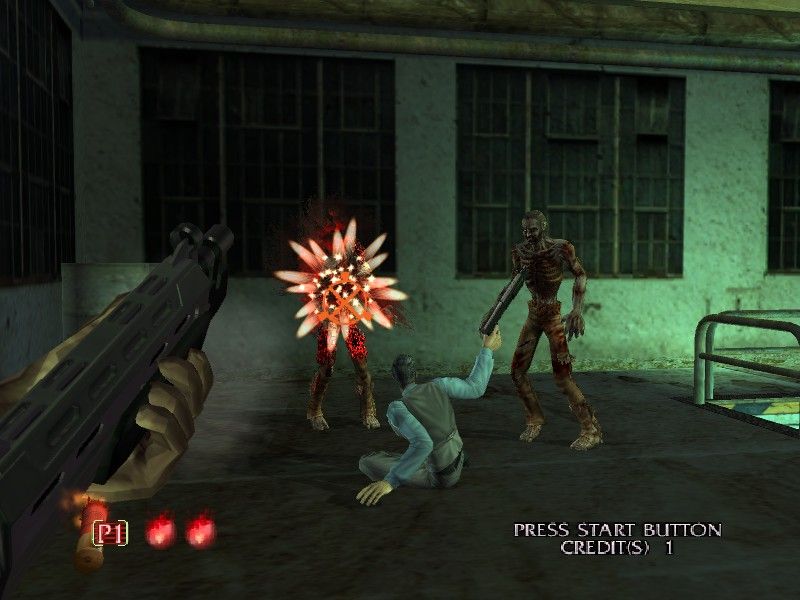 The House of the Dead III (Windows) screenshot: Sometimes you need to rescue your partner