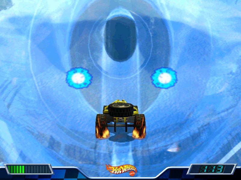 Hot Wheels: Stunt Track Driver 2: GET 'N DIRTY (Windows) screenshot: Race under water in a glass tube