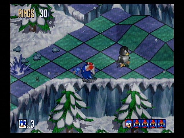 Sonic 3D Blast (SEGA Saturn) screenshot: Snowy