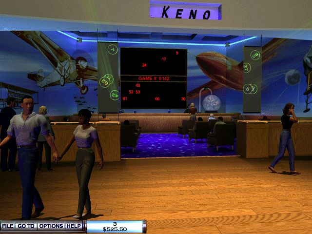 Hoyle Casino 2004 (Windows) screenshot: This is the keno room