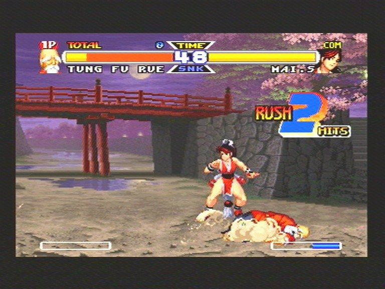 Real Bout Fatal Fury Special (SEGA Saturn) screenshot: Tung Fu Rue vs Mai Shiranui (3)