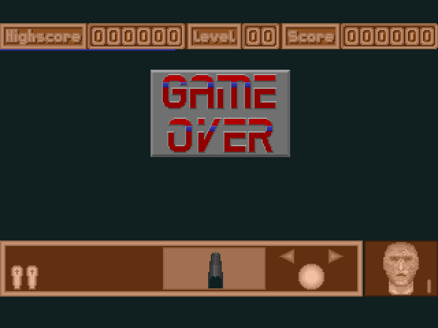 Hotel Detective (Amiga) screenshot: Game over