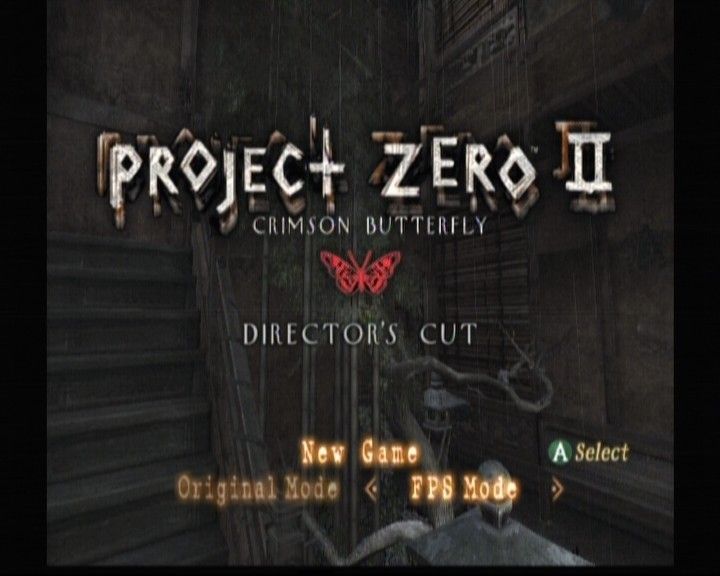 Fatal Frame II: Crimson Butterfly - Director's Cut (Xbox) screenshot: Main Title/Main Menu