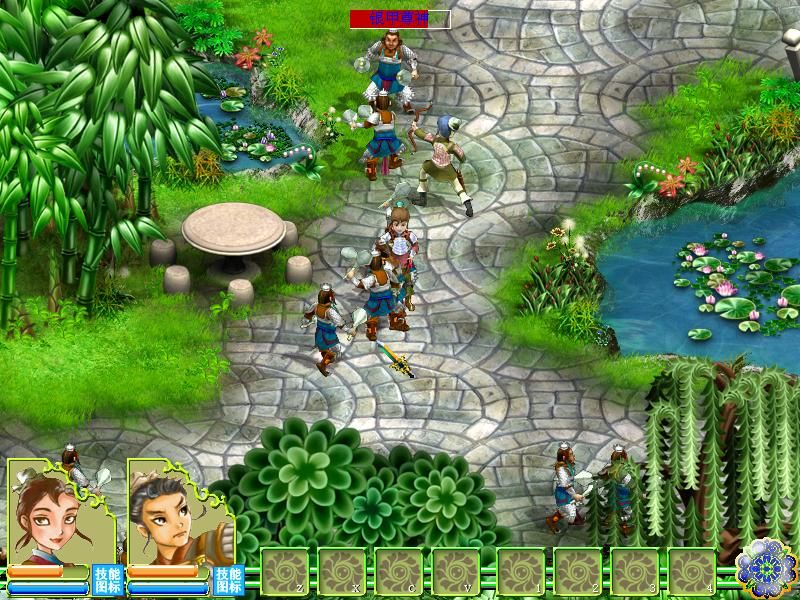 Hua Mulan (Windows) screenshot: A heated battle in the middle of the city