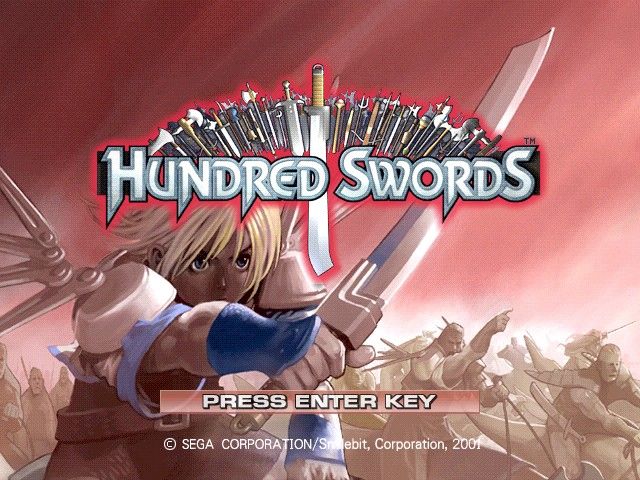 Hundred Swords (Windows) screenshot: Title screen.