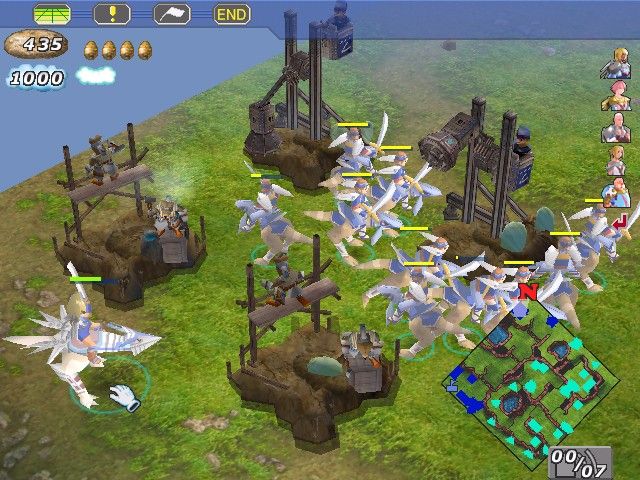 Hundred Swords (Windows) screenshot: Larf and his cavalry have conquered four mines.