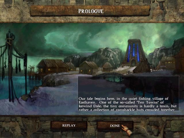 Icewind Dale (Windows) screenshot: The Nordic saga begins...