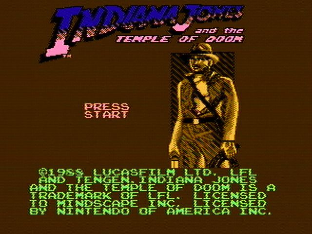 Screenshot Of Indiana Jones And The Temple Of Doom Nes Mobygames