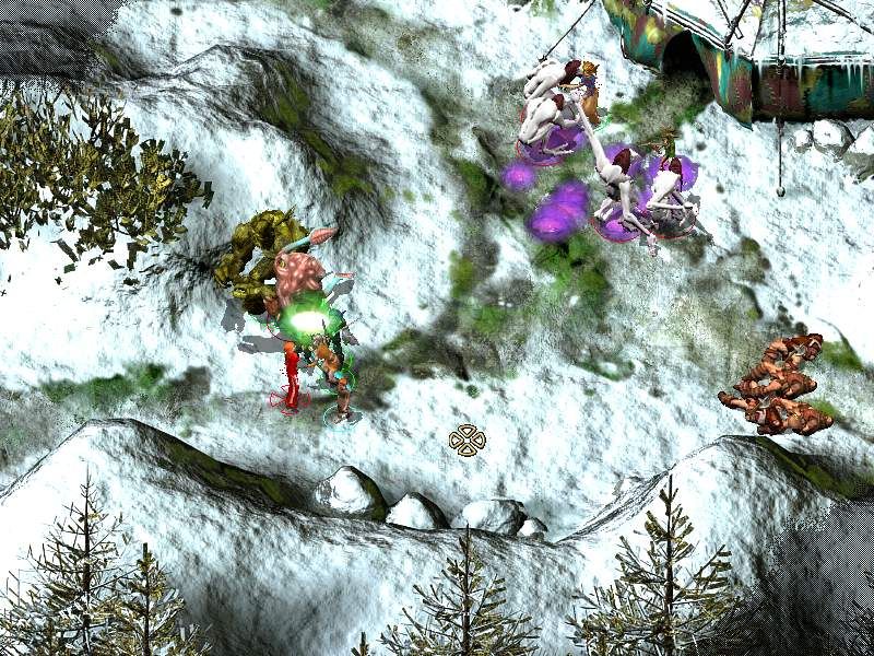 Icewind Dale II (Windows) screenshot: Big fight with witch