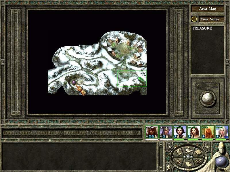 Icewind Dale II (Windows) screenshot: Area automap