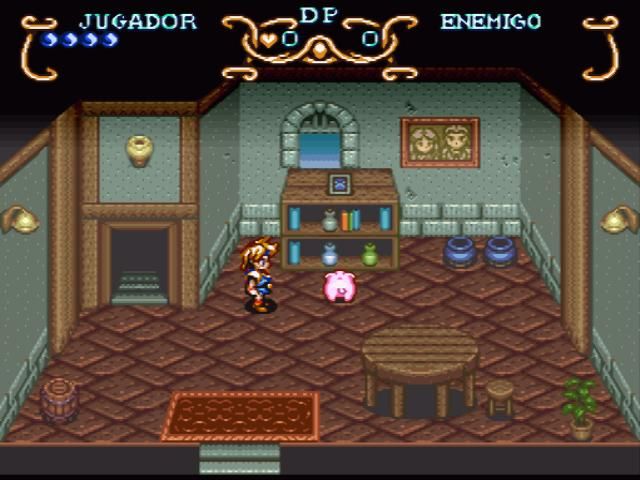 Illusion of Gaia (SNES) screenshot: Kara's pig, Hamlet