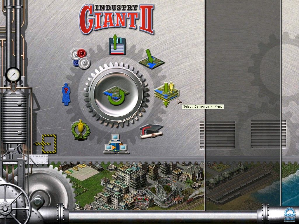 Industry Giant II (Windows) screenshot: Main menu