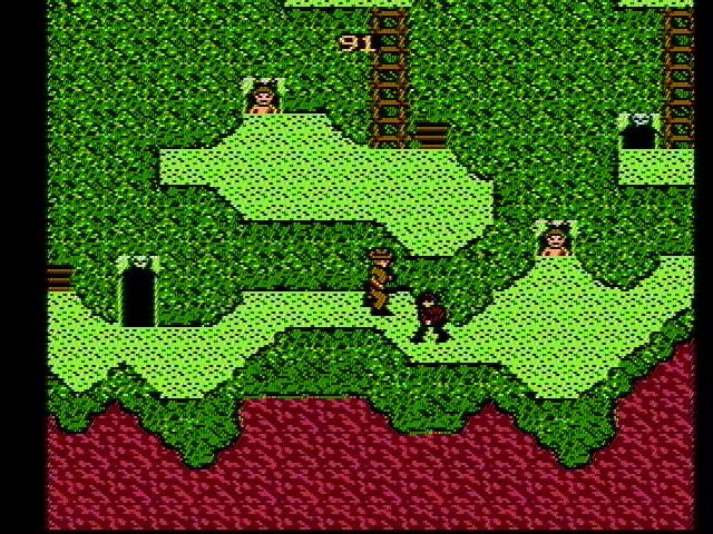 Indiana Jones and the Temple of Doom (NES) screenshot: Watch out for the guards