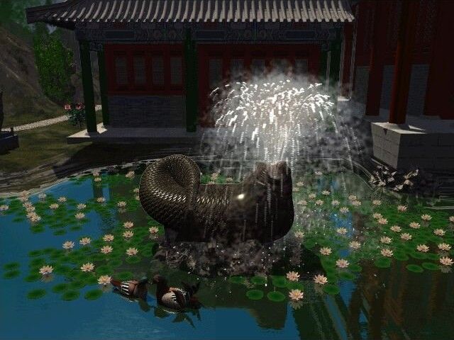 The Legend of Lotus Spring (Windows) screenshot: The lovely Royal Lily Pond