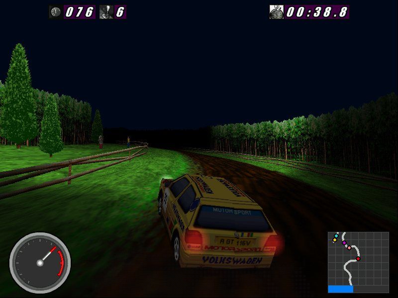International Rally Championship (Windows) screenshot: Dark