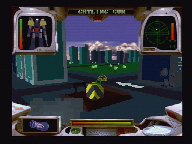 Iron Soldier (Jaguar) screenshot: Crates give you usefull power ups.