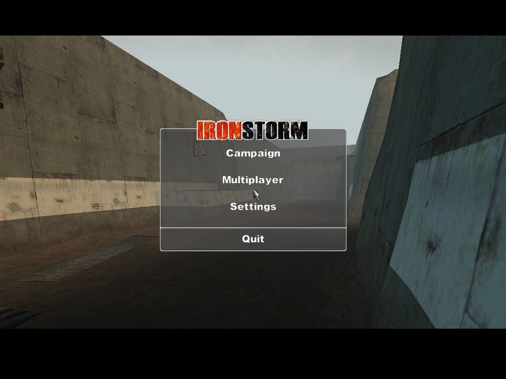 Iron Storm (Windows) screenshot: Main Menu