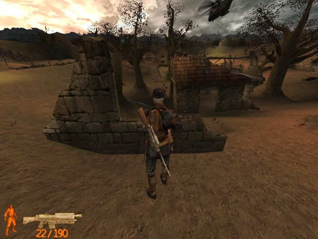Iron Storm (Windows) screenshot: You and your troops advancing towards the enemy line