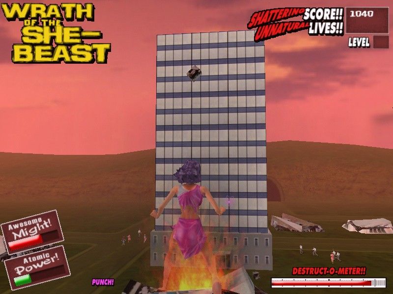 I was an Atomic Mutant! (Windows) screenshot: Unleash your atomic fury on skyscrapers!