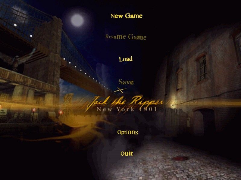 Jack the Ripper (Windows) screenshot: Main Menu
