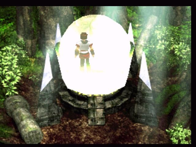 Jade Cocoon: Story of the Tamamayu (PlayStation) screenshot: Using a warp