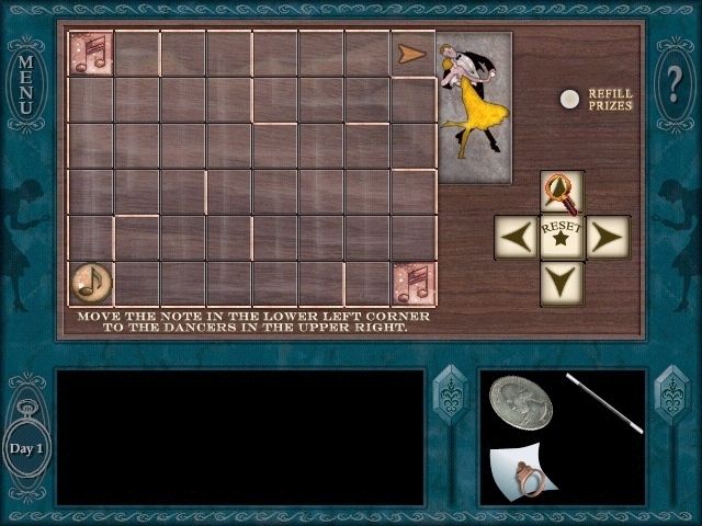 Nancy Drew: The Final Scene (Windows) screenshot: A Parlor Game you must solve. Junior and Senior Detective Puzzles are different.