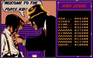 Dick Tracy (DOS) screenshot: High Score...