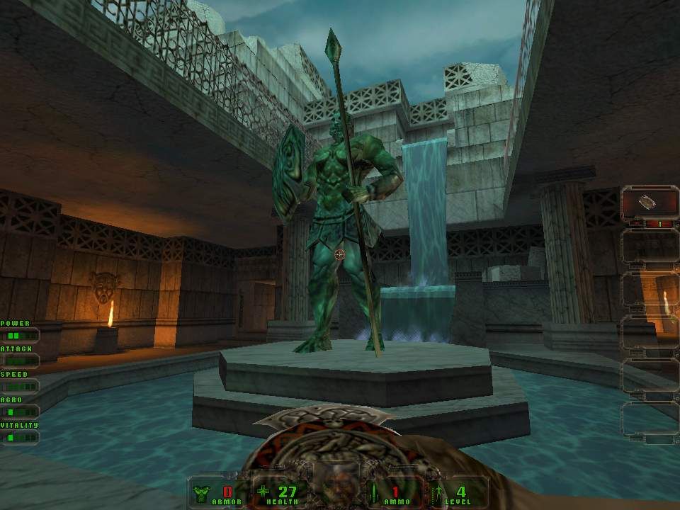 John Romero's Daikatana (Windows) screenshot: Episode 2, this statue holds a secret..