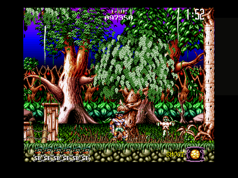 Jim Power in "Mutant Planet" (Amiga) screenshot: Stage 3