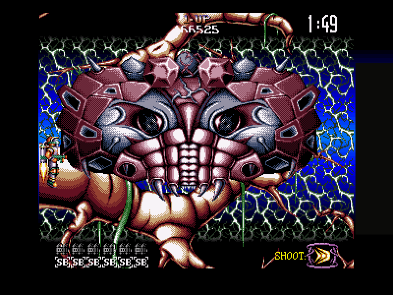 Jim Power in "Mutant Planet" (Amiga) screenshot: Boss