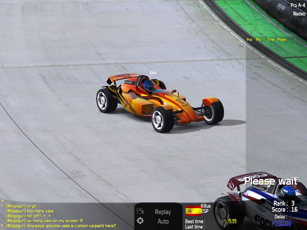 TrackMania Nations ESWC (Windows) screenshot: Spanish player Killua in pursuit