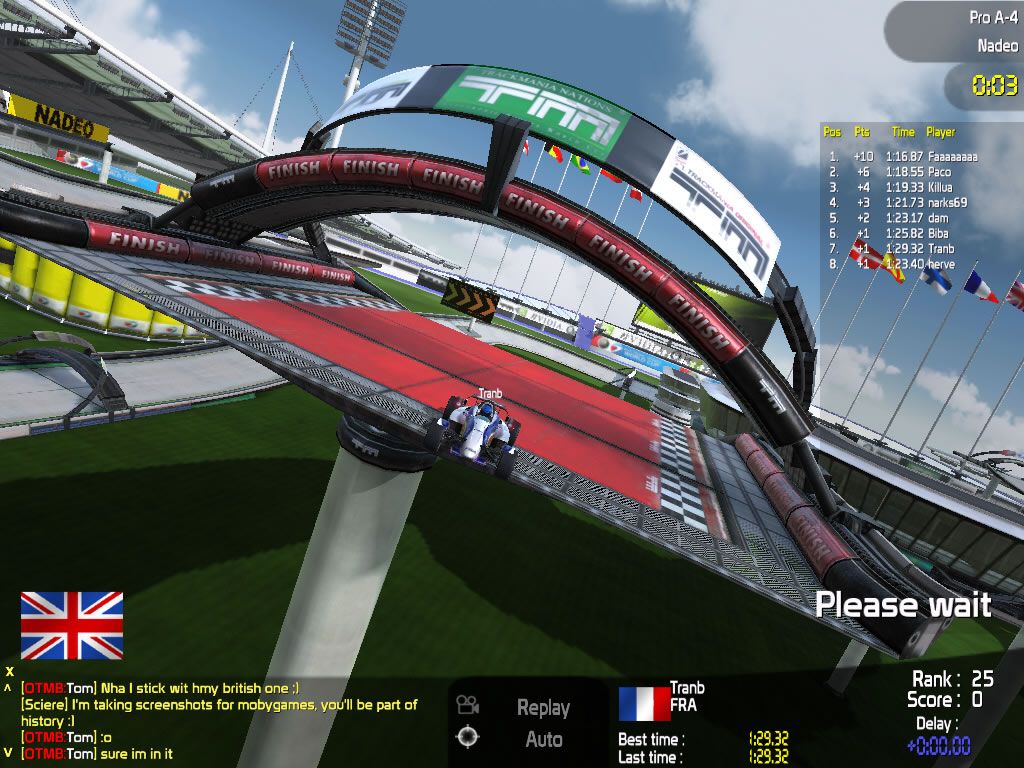 TrackMania Nations ESWC (Windows) screenshot: Frontal view