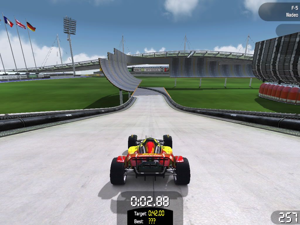 TrackMania Nations ESWC (Windows) screenshot: Singleplayer racing