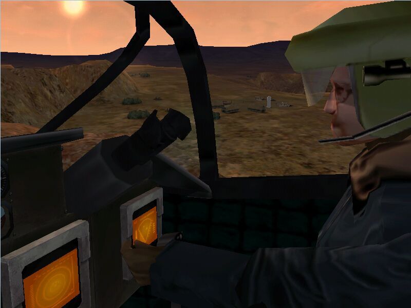 Ka-52 Team Alligator (Windows) screenshot: Your copilot/gunner sits tandom right next to you.