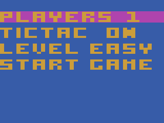 Pick 'n Pile (Atari 2600) screenshot: The main menu