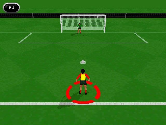 Kick Off 98 (Windows) screenshot: Taking penalties.