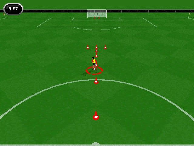 Kick Off 98 (Windows) screenshot: Dribbling practice