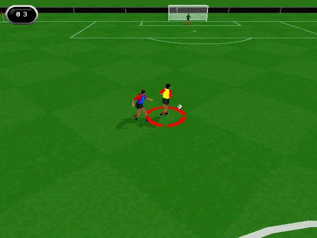 Kick Off 98 (Windows) screenshot: Shooting practice