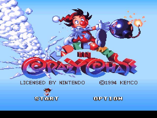 Kid Klown in Crazy Chase (SNES) screenshot: Title Screen