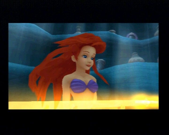 Kingdom Hearts (PlayStation 2) screenshot: Disney's characters are not only better in 3D, but look quite gorgeous, too.