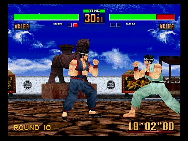 Virtua Fighter 2 (SEGA Saturn) screenshot: Akira vs. Akira