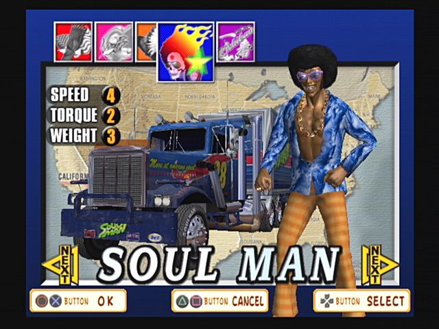 The King of Route 66 (PlayStation 2) screenshot: Driver selection