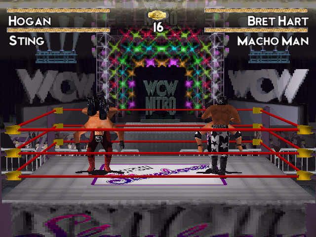 WCW Nitro (Windows) screenshot: The battle royal continues