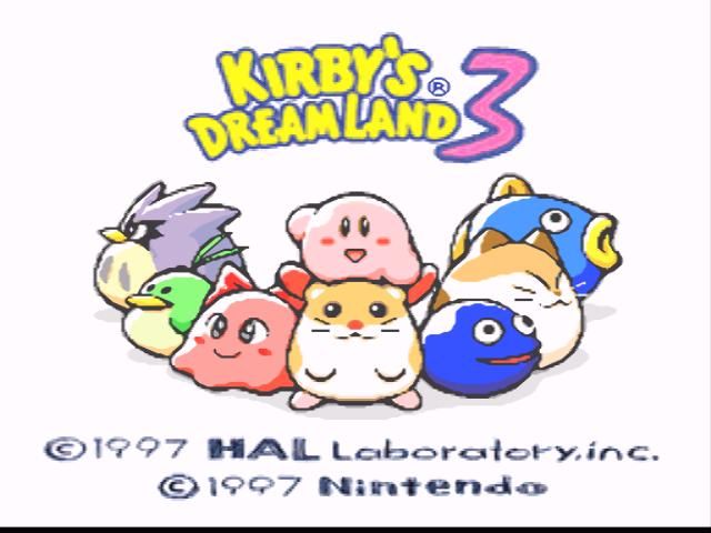 Kirby's Dream Land 3 (SNES) screenshot: Title