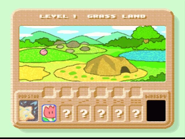 Kirby's Dream Land 3 (SNES) screenshot: World map