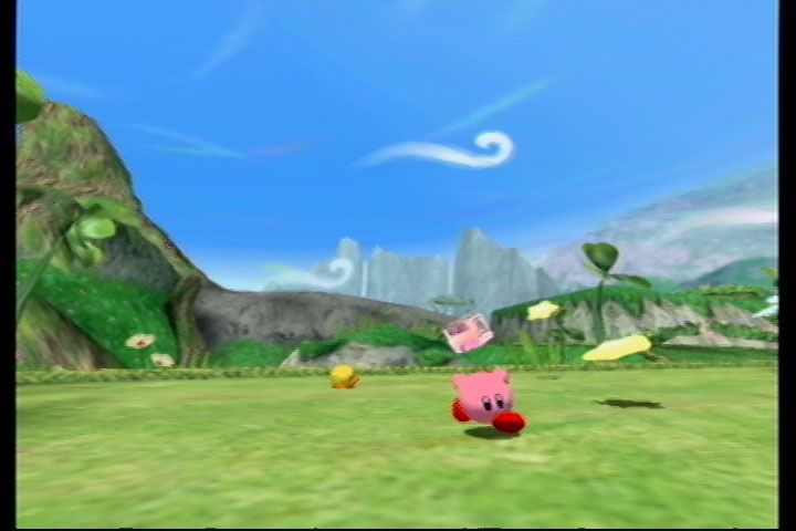 Kirby Air Ride (GameCube) screenshot: Air Ride Mode: Here come the competitors' rides