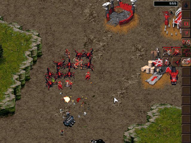 KKND: Krush Kill 'N Destroy Xtreme (Windows) screenshot: The giant scorpions will help in a defense of our base.