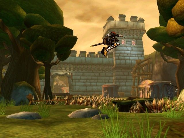 Knight's Apprentice: Memorick's Adventures (Xbox) screenshot: Road to Camelot