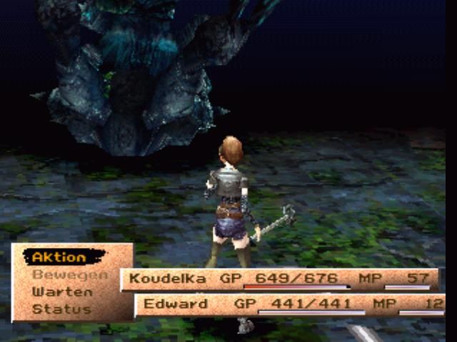 Koudelka (PlayStation) screenshot: Boss battle